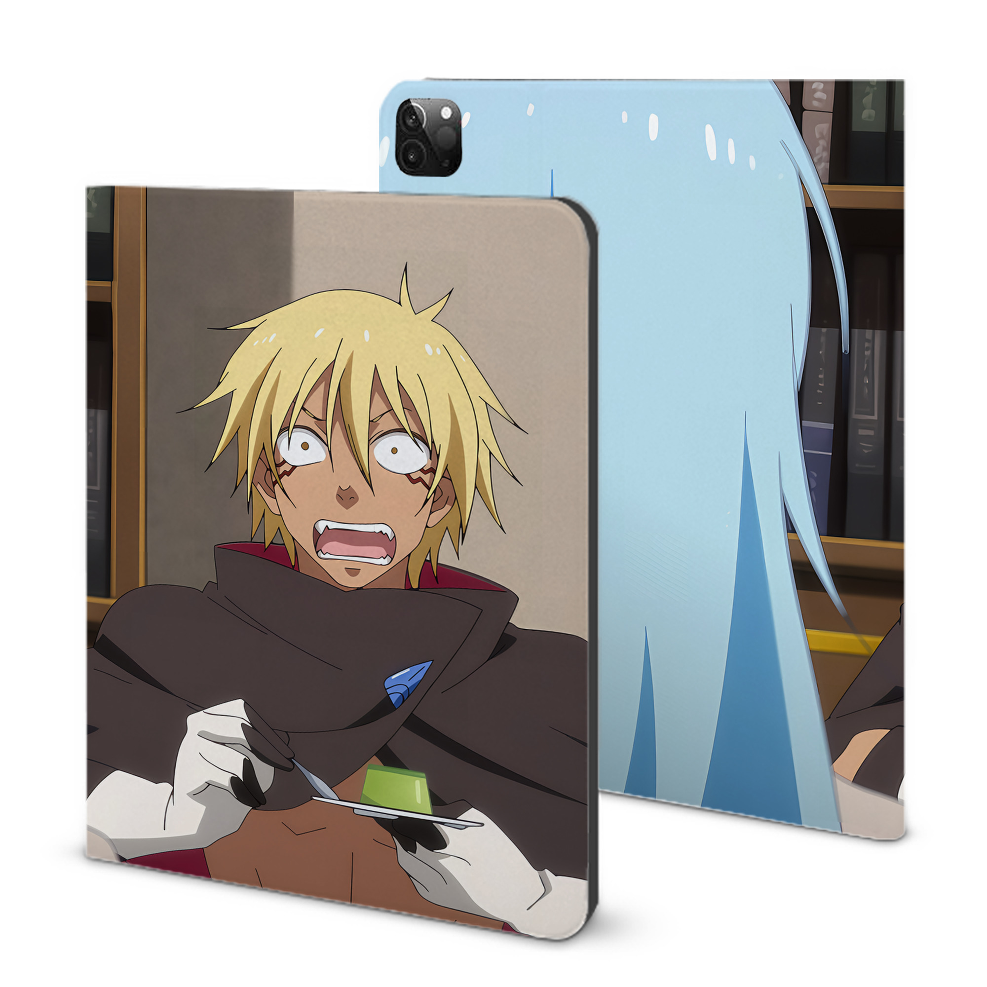（画像用） 転スラ Regarding Reincarnated to Slime IPadケース ペンホルダー付き ブックスタイルデザイン